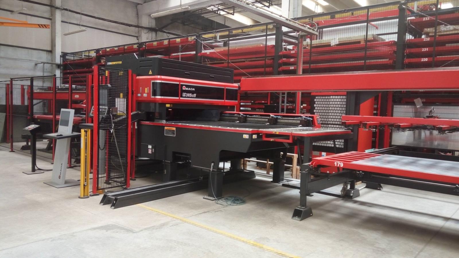 Automated Amada line with sheet storage